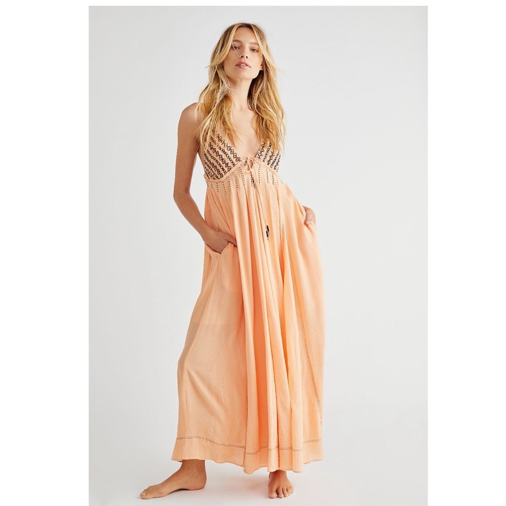 Coming NOW… Free People June Bug Maxi Dress NWT, Size XL,empire waist w/embelli…